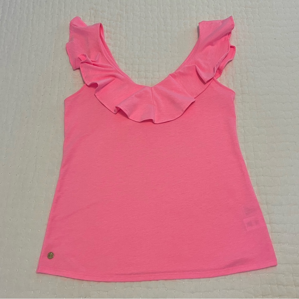 Lilly Pulitzer Pink Ruffled Tank